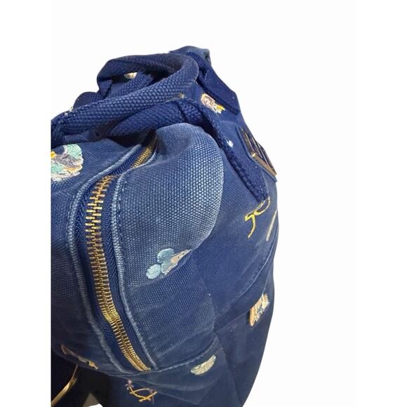 Disney Parks Loungefly WDW 50th Anniversary Blue Canvas Backpack - Picture 3 of 16